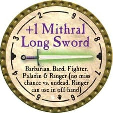 +1 Mithral Long Sword - 2008 (Gold) - C136