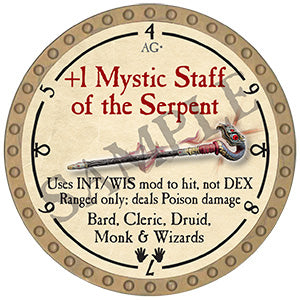 +1 Mystic Staff of the Serpent - 2024 (Gold) - C131