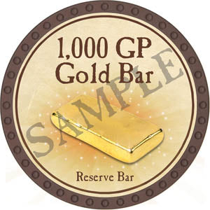 1,000 GP Gold Bar - Yearless (Brown) - C136