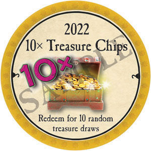 10x Treasure Chips - 2022 (Dark Yellow) - C134