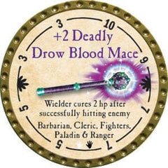 +2 Deadly Drow Blood Mace - 2015 (Gold) - C132