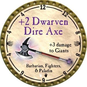 +2 Dwarven Dire Axe - 2012 (Gold) - C17