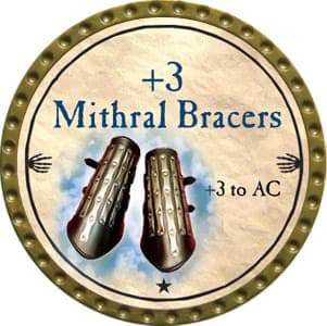 +3 Mithral Bracers - 2012 (Gold) - C131