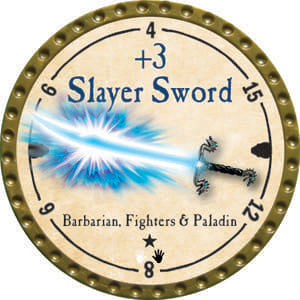 +3 Slayer Sword - 2014 (Gold) - C132