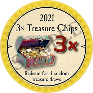 3x Treasure Chips - 2021 (Yellow) - C134