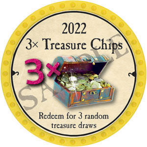 3x Treasure Chips - 2022 (Yellow) - C134