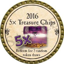 5x Treasure Chips - 2016 (Gold) - C132