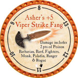 Asher's +5 Viper Strike Fang - 2014 (Orange) - C134