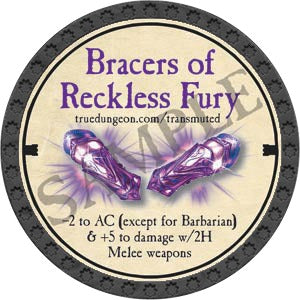 Bracers of Reckless Fury - 2020 (Onyx) - C136