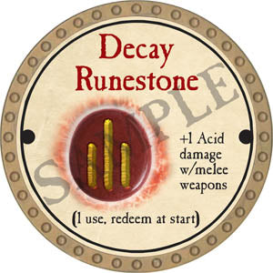 Decay Runestone - 2017 (Gold) - C131