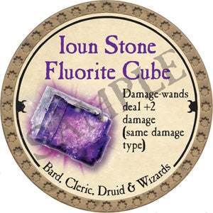 Ioun Stone Fluorite Cube - 2018 (Gold) - C131