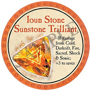 Ioun Stone Sunstone Trilliant - 2025 (Orange) - C20