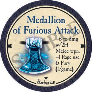 Medallion of Furious Attack - 2020 (Blue) - C136