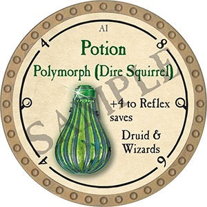 Potion Polymorph (Dire Squirrel) - 2023 (Gold) - C134