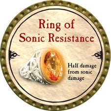 Ring of Sonic Resistance - 2010 (Gold) - C17