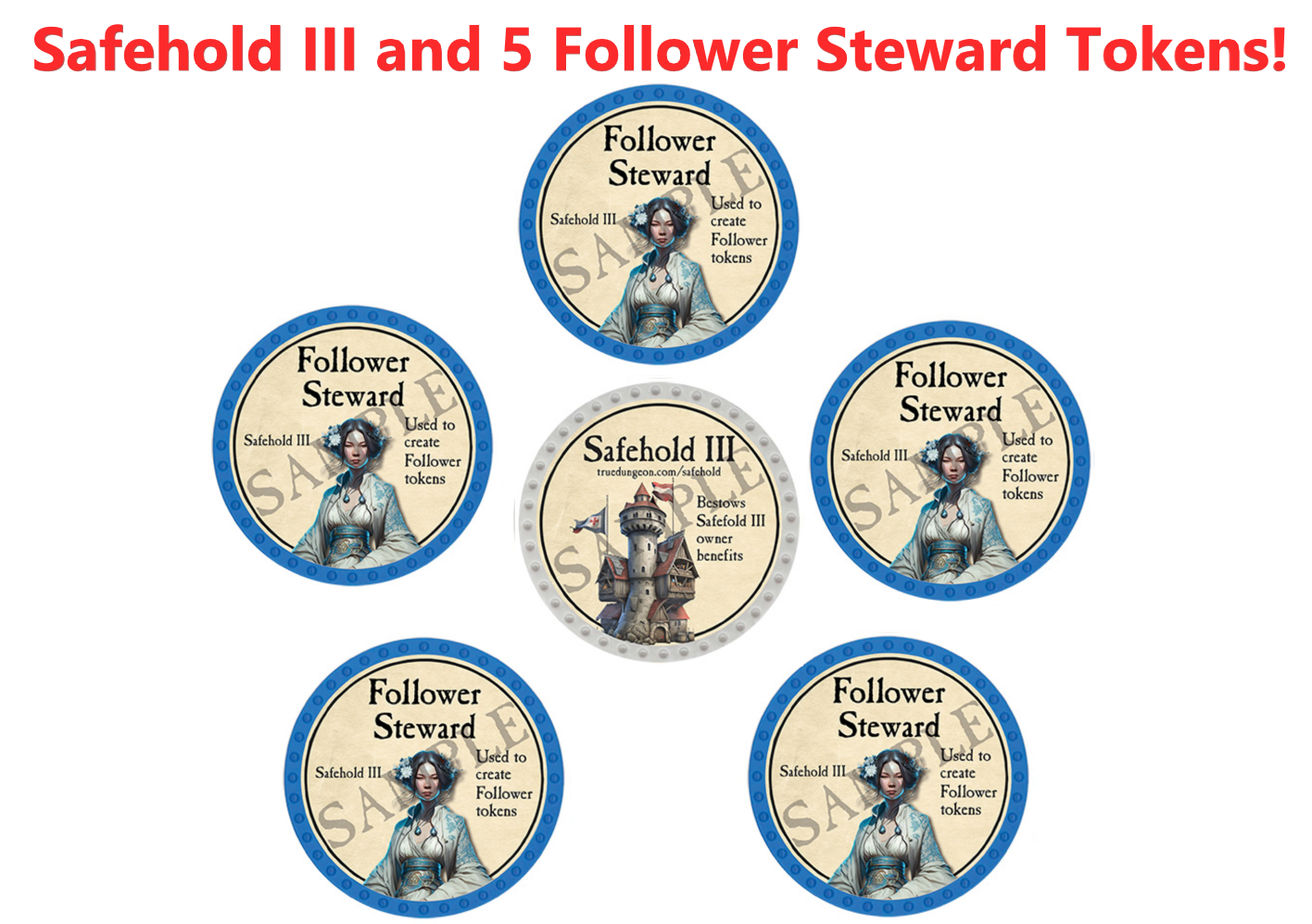 Safehold III and Follower Steward Set (6 Tokens)