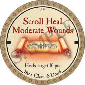 Scroll Heal Moderate Wounds - 2020 (Gold) - C131