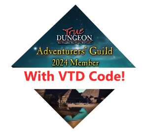 2024 Adventurers' Guild Button and VTD Code - Grants Gamehole Con Bag Check