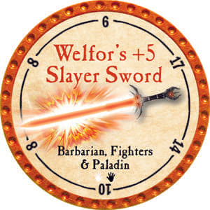 Welfor’s +5 Slayer Sword - 2014 (Orange) - C123