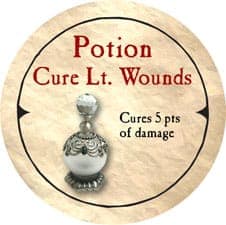 Potion Cure Lt. Wounds (R) - 2005b (Wooden) - C26 – Trent Tokens