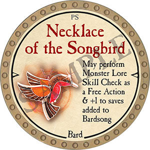 Necklace of the Songbird 2021 Gold Trent Tokens