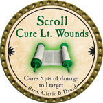 Scroll Cure Lt. Wounds (UC) - 2015 (Gold)